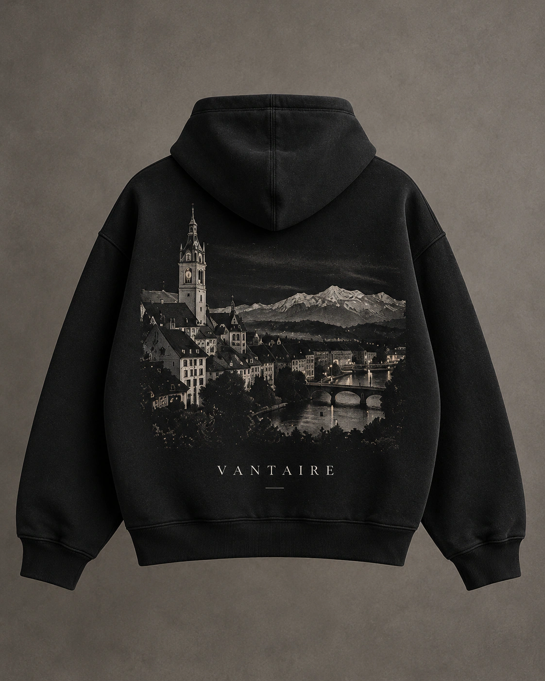 Hoodie 001 European cityscape back artwork